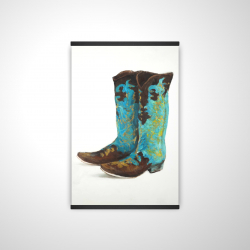 Blue cowboy boots