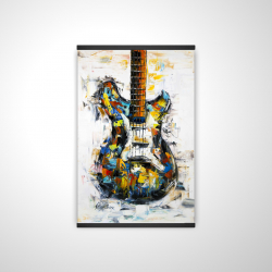 Guitare colorée abstraite