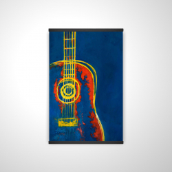 Guitare bleue abstraite et moderne