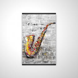 Graffiti of a saxophone