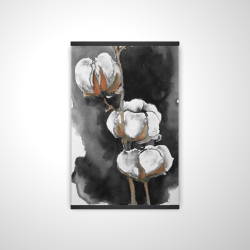 Watercolor cotton flowers