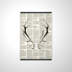 Bois de cerf sur papier journal