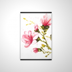 Watercolor magnolia flowers