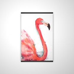 Flamant rose éclaboussant