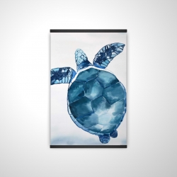 Watercolor blue turtle