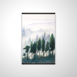 Mountains landscape in watercolor