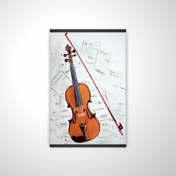 Violin on music sheet