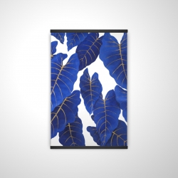 Feuilles bleues abstraites tropicales