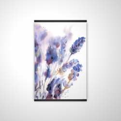 Watercolor lavender flowers with blur effect