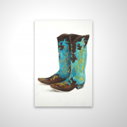 Blue cowboy boots