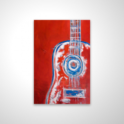 Modern red abstract guitar