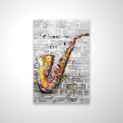 Graffiti of a saxophone