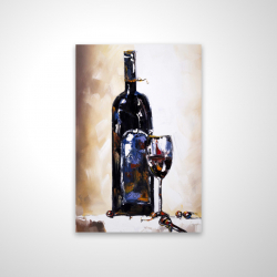 Bottle and a glass of red wine