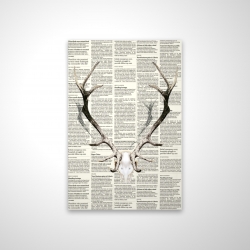 Bois de cerf sur papier journal