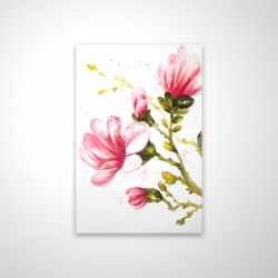 Watercolor magnolia flowers