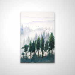 Mountains landscape in watercolor