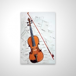 Violin on music sheet