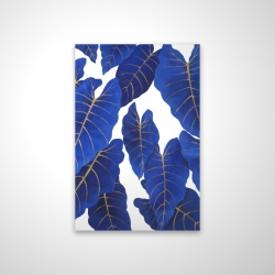 Feuilles bleues abstraites tropicales