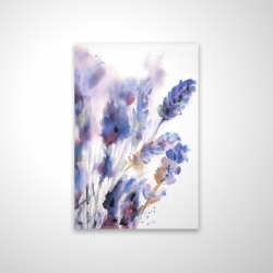 Watercolor lavender flowers with blur effect