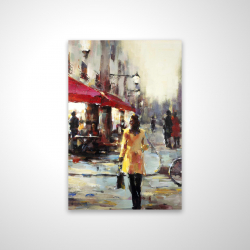 Woman walking in paris
