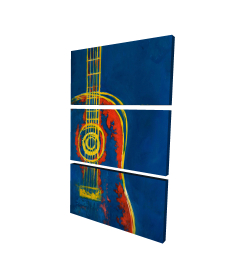 Guitare bleue abstraite et moderne