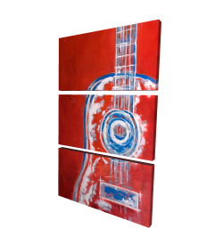 Modern red abstract guitar