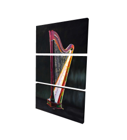 Colorful realistic harp