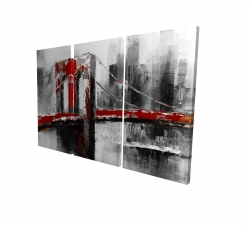 Pont brooklyn abstrait et rouge