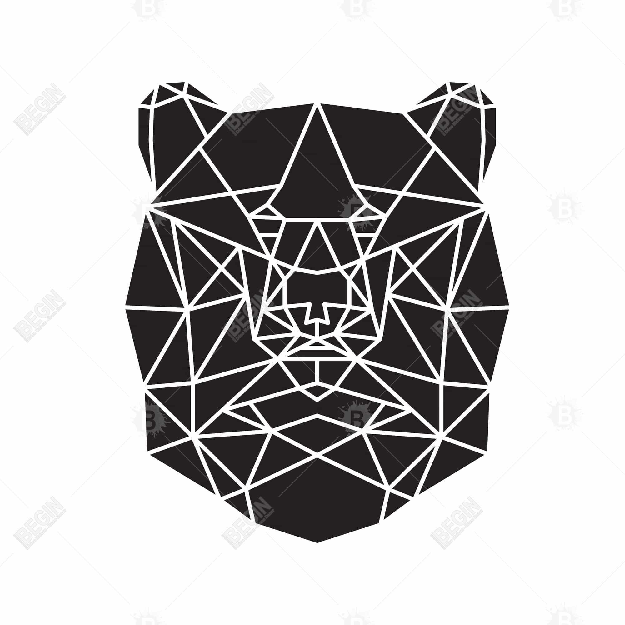 Geometric bear head