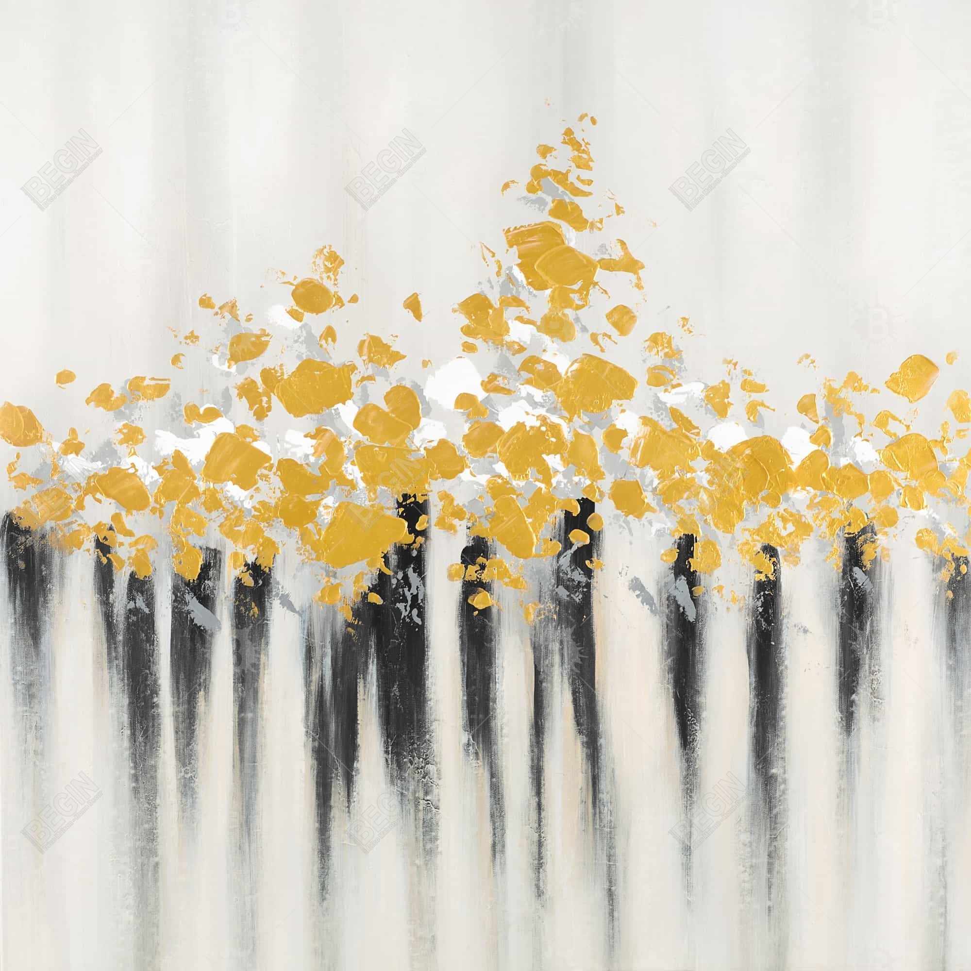 Abstract gold flowers 