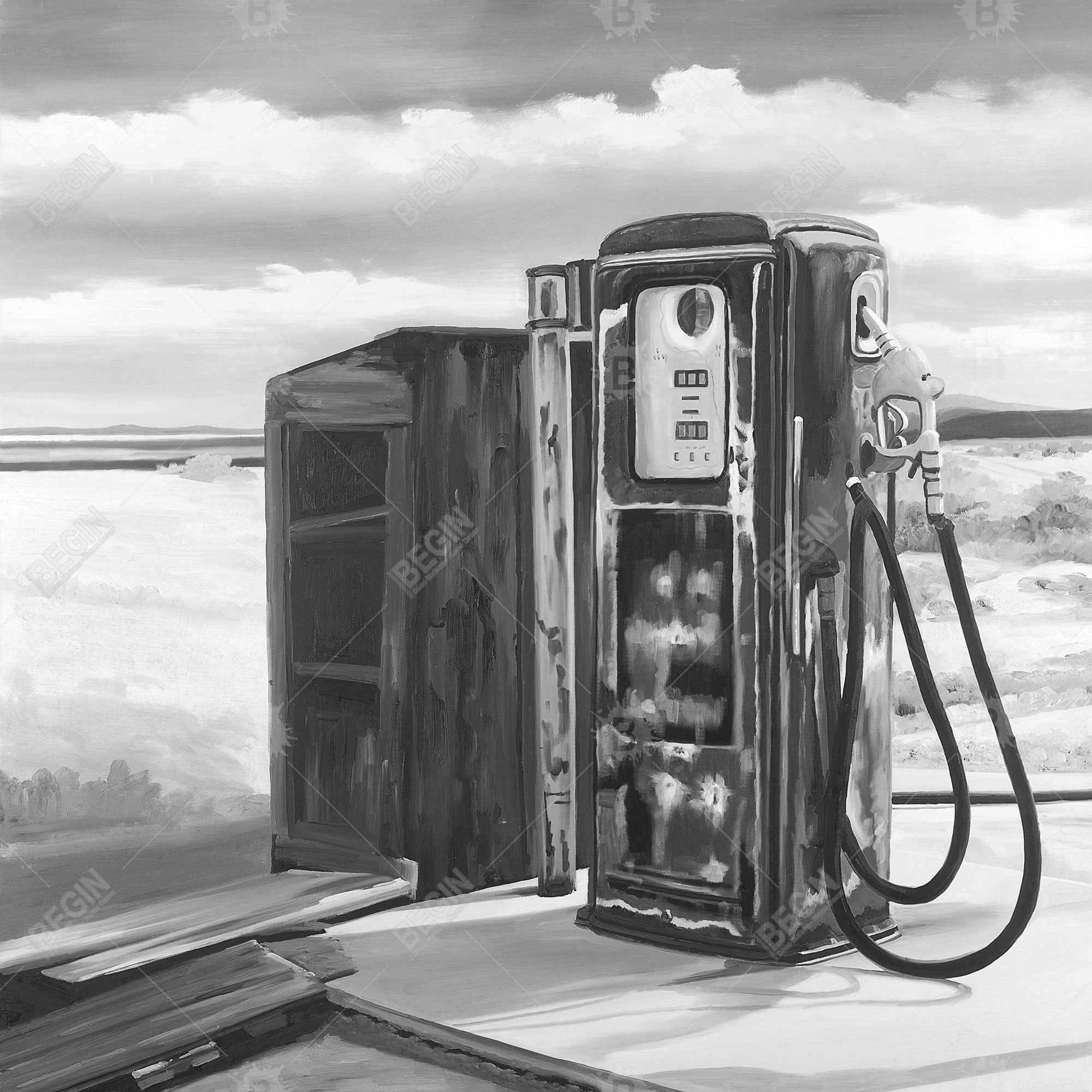 Old gas pump