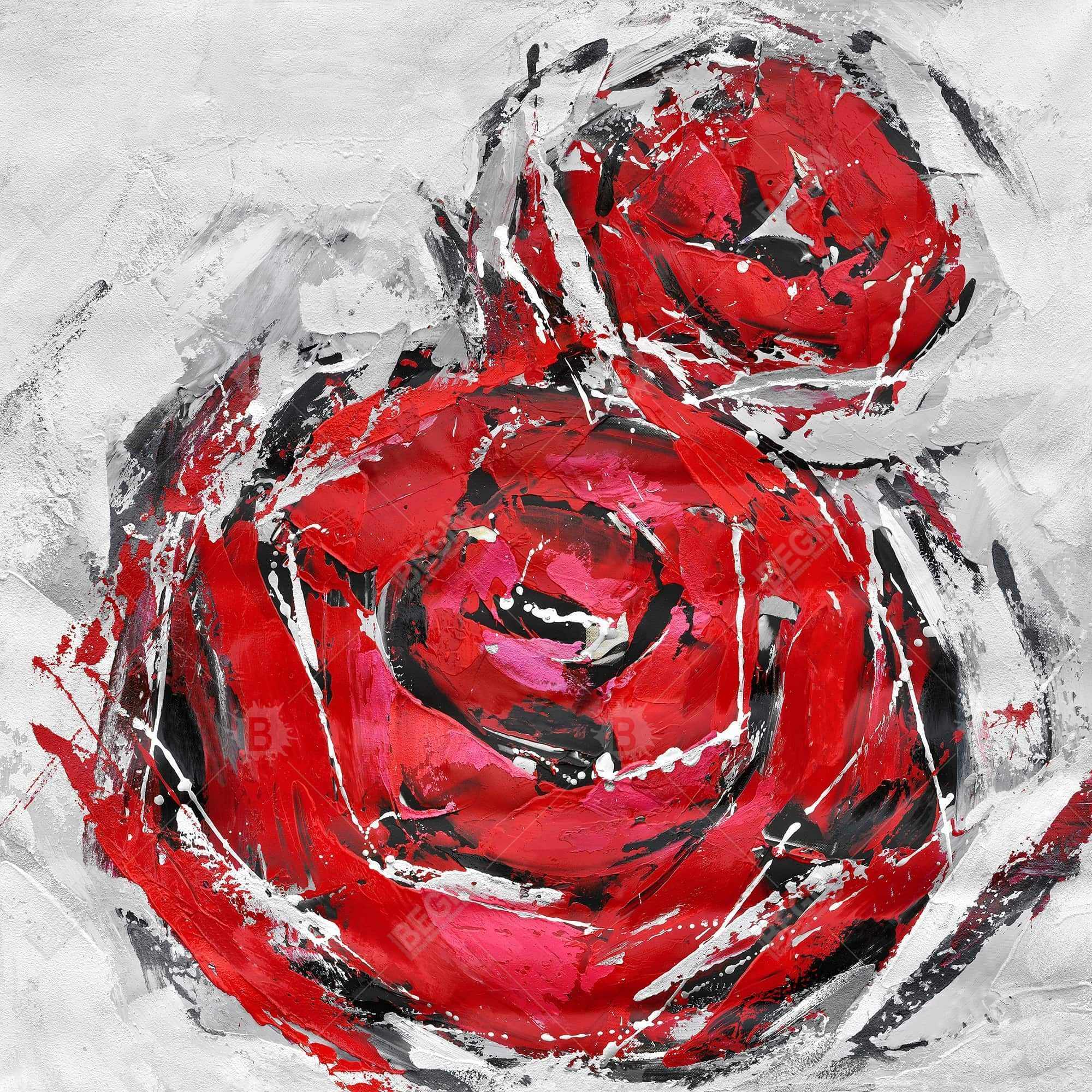 Abstract red roses