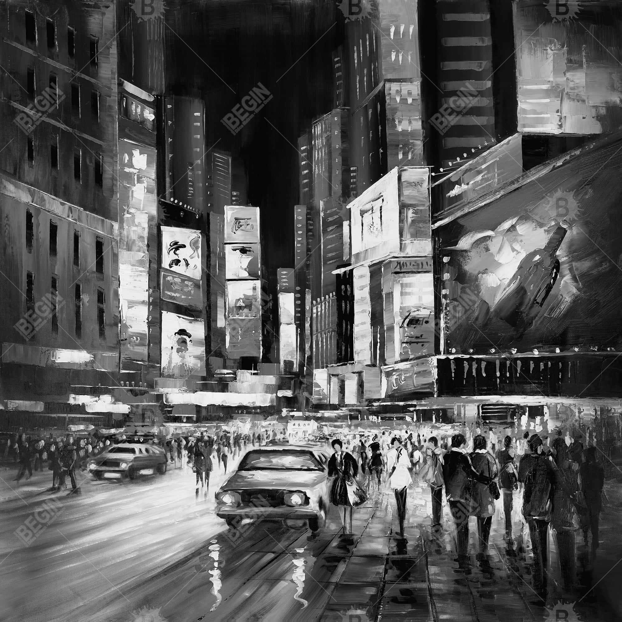 Times square monochrome