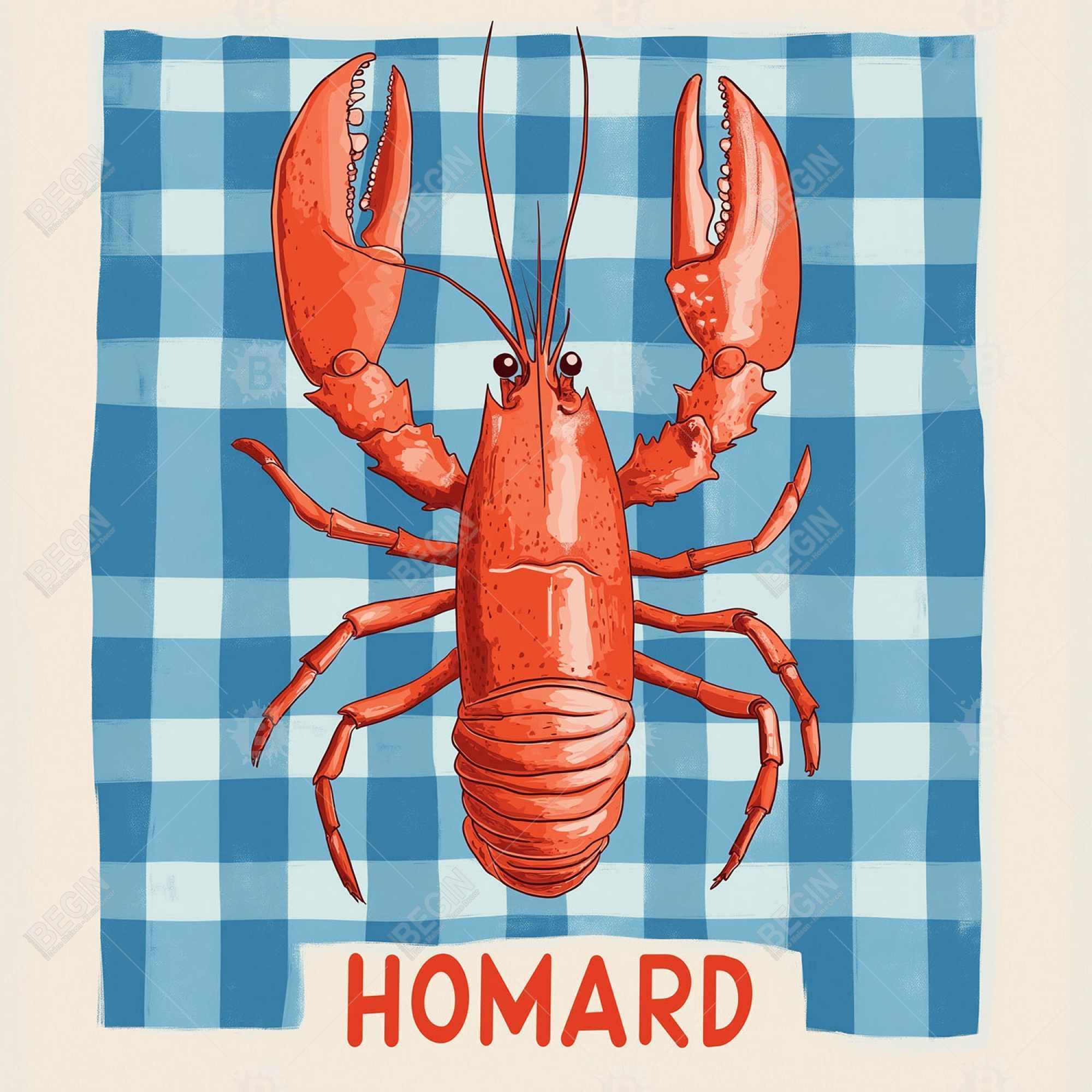 Homard sur table