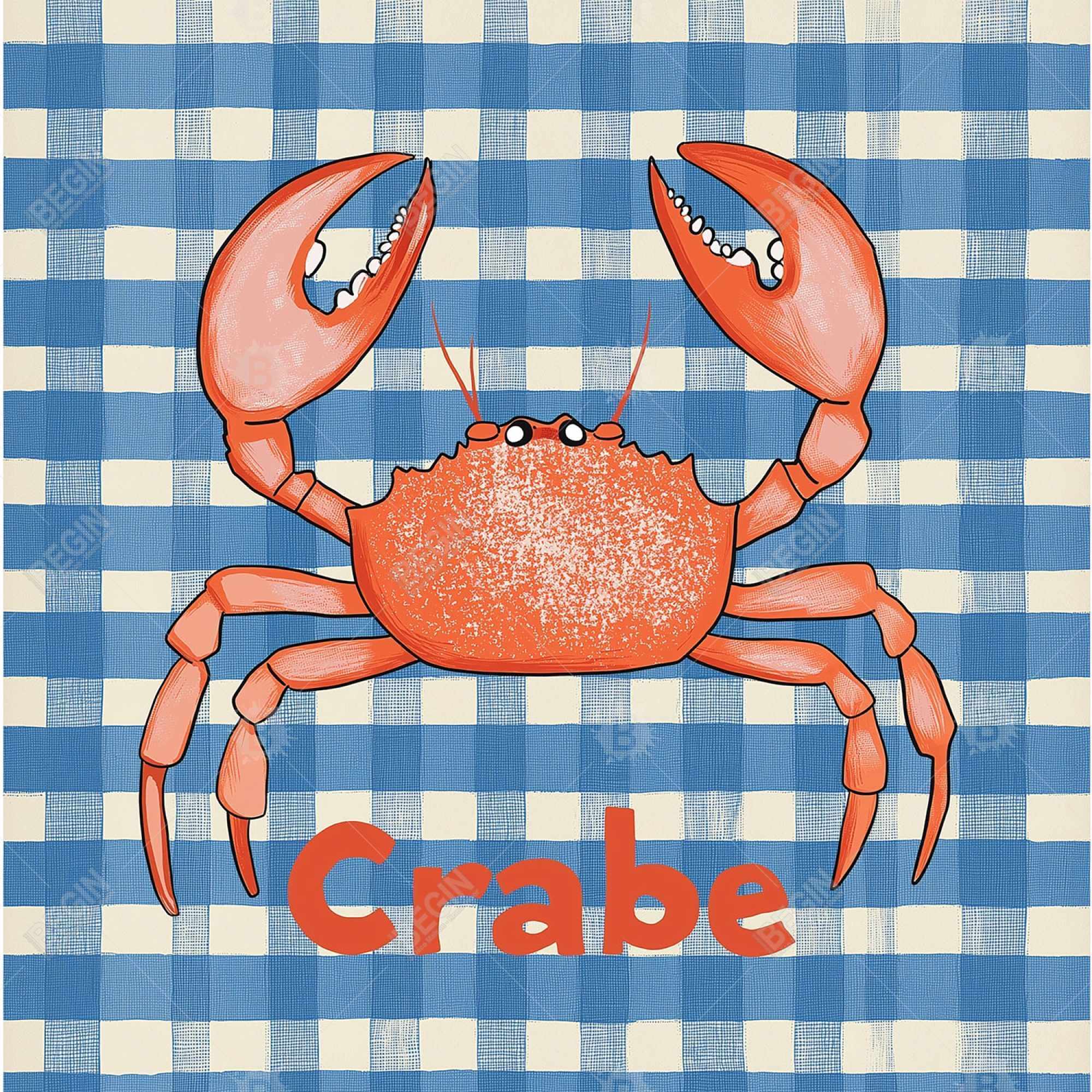 Crab on table