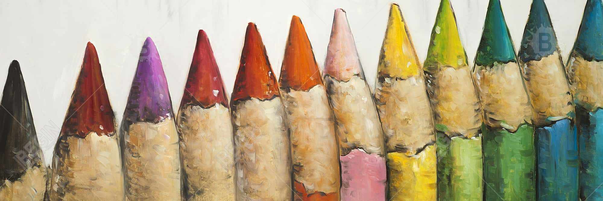 Crayons de couleur debout