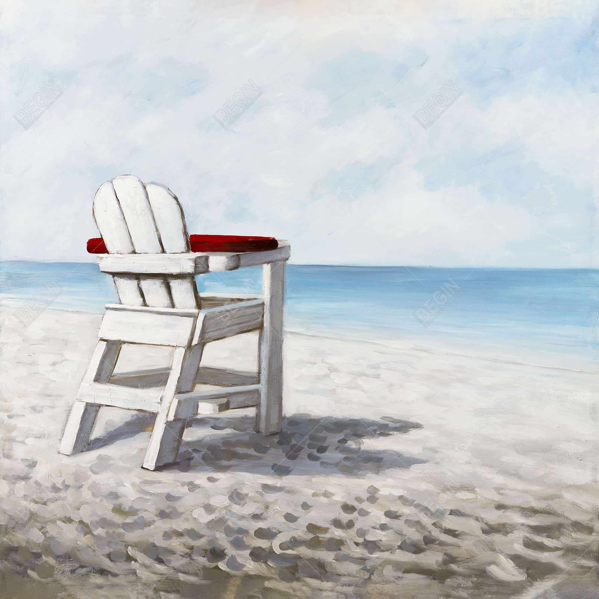 Chaise de plage blanche