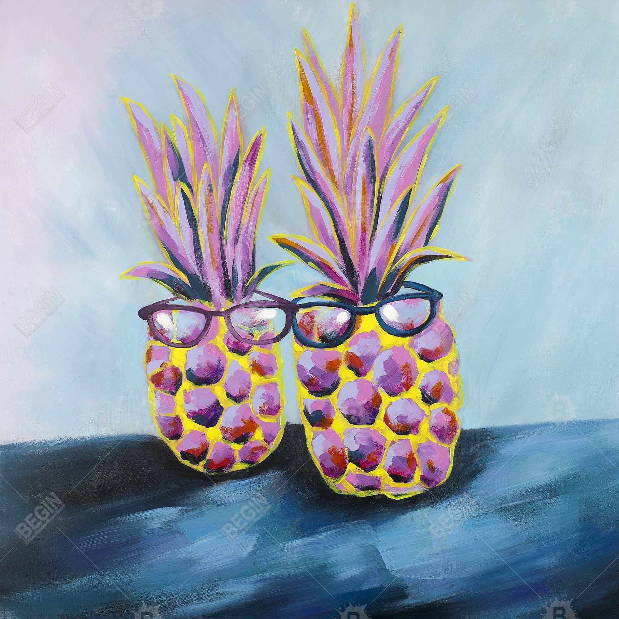 Ananas amusants avec lunettes de soleil