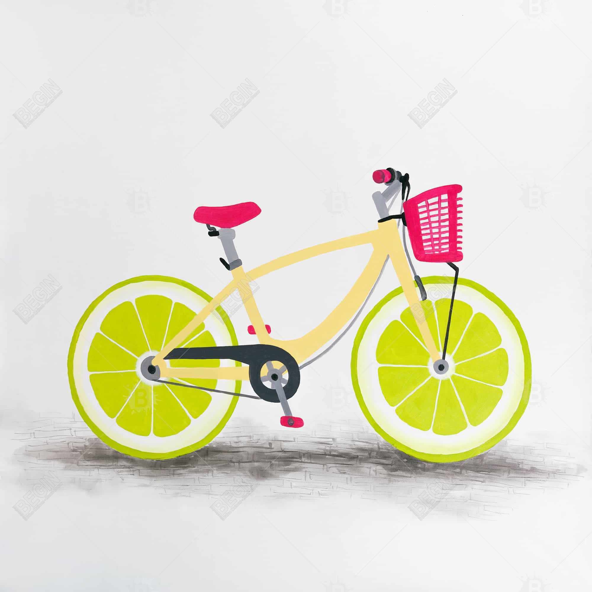 Bicyclette avec roues de lime