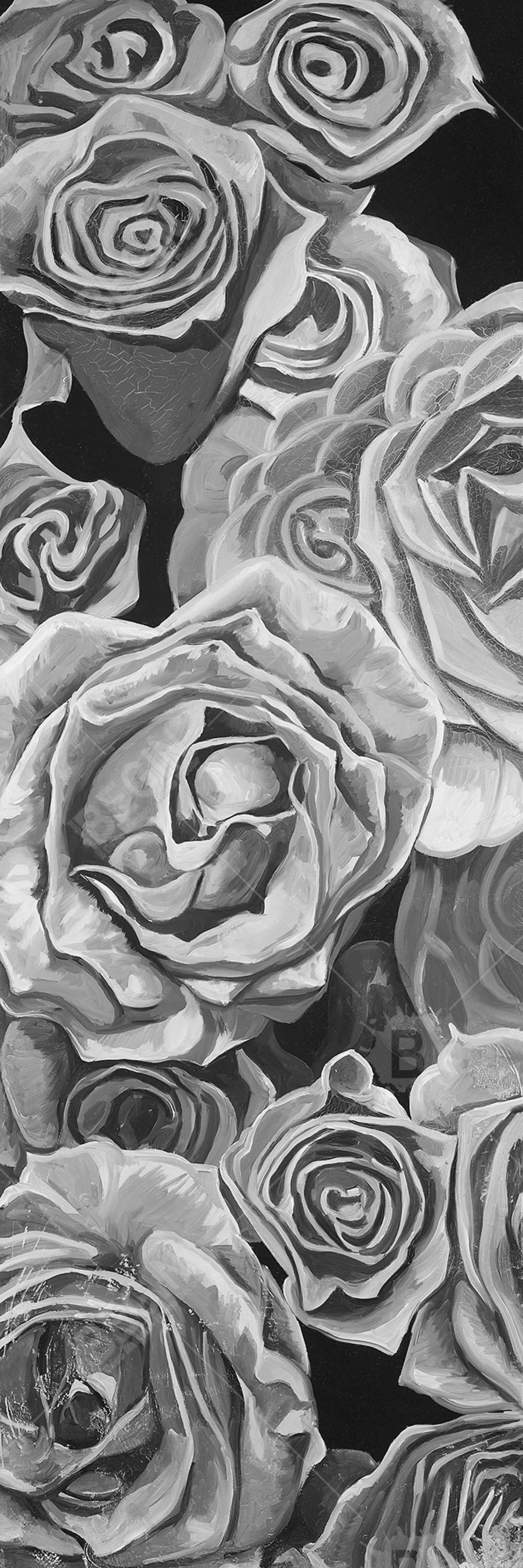 Roses en tons de gris
