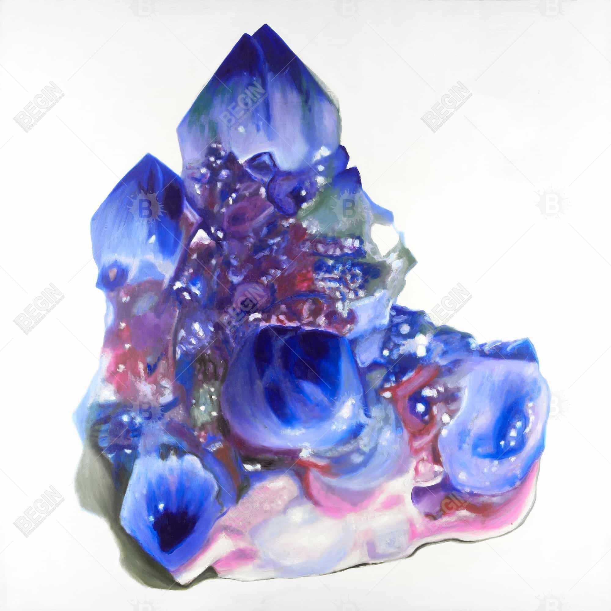 Cristal de quartz bleu et violet