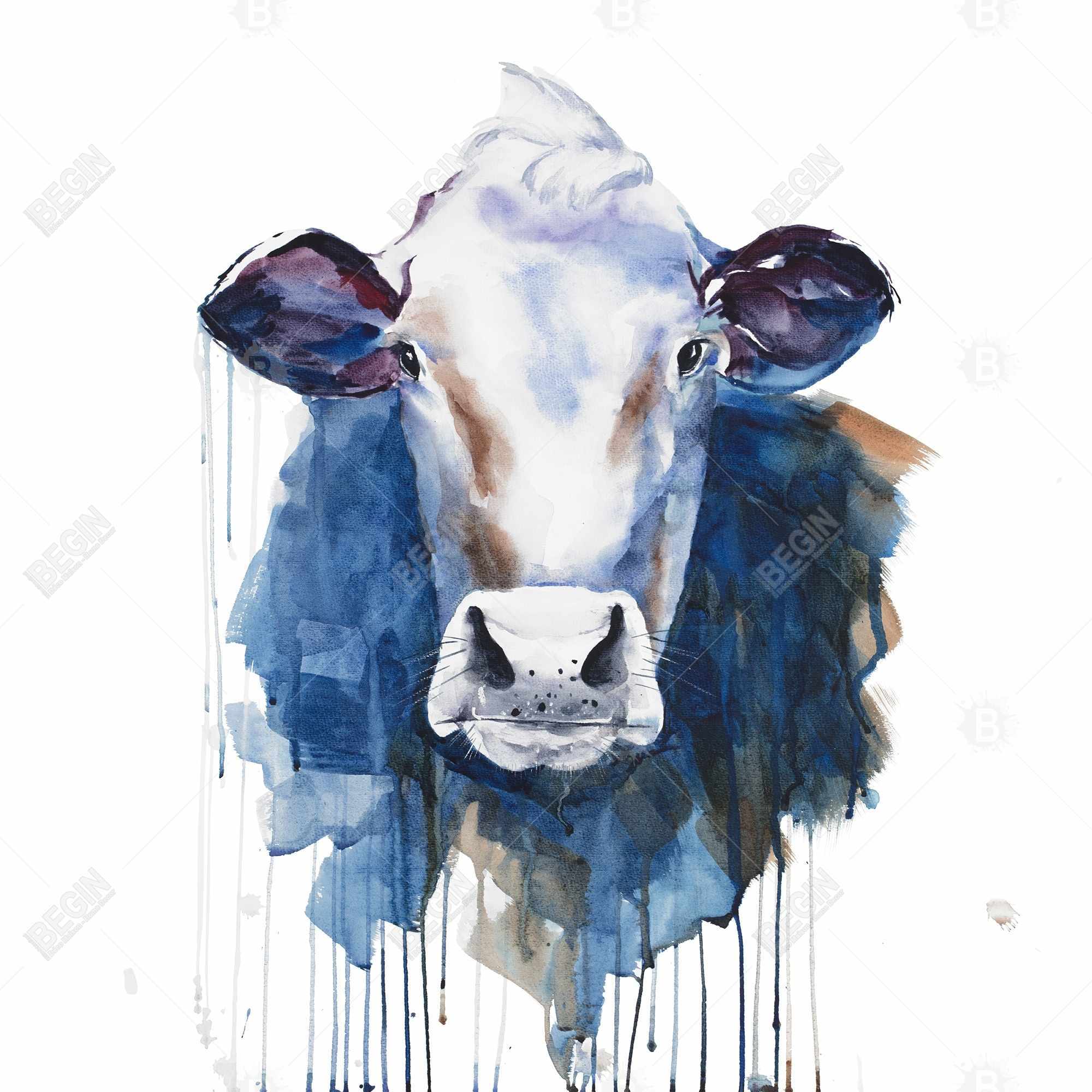 Watercolor cow