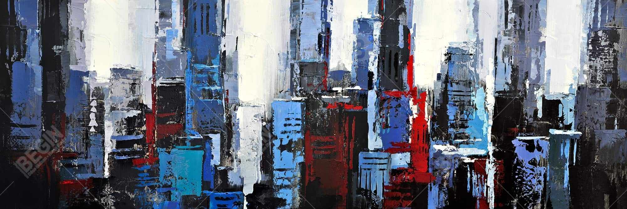 Abstract blue city