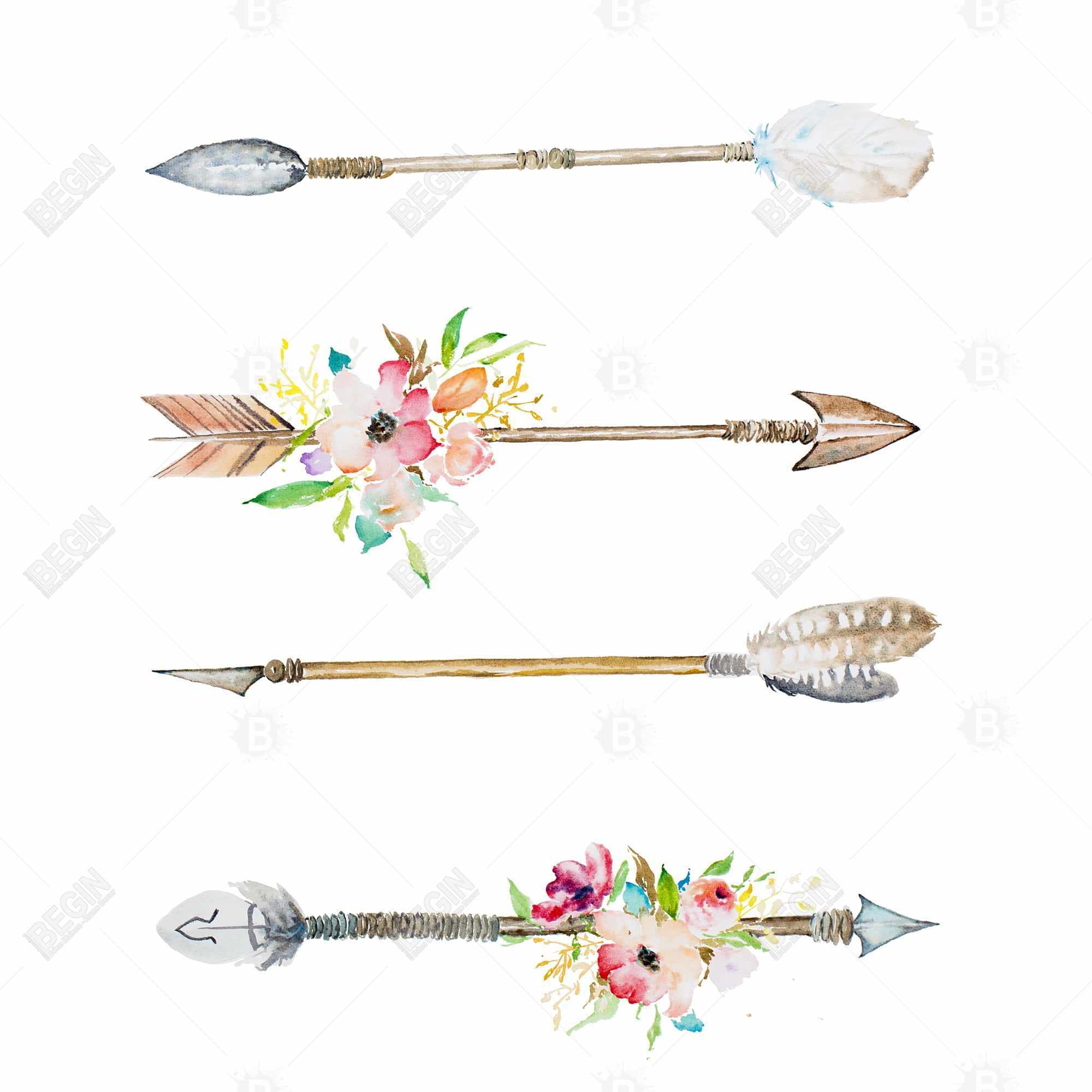 Arrows and flowers