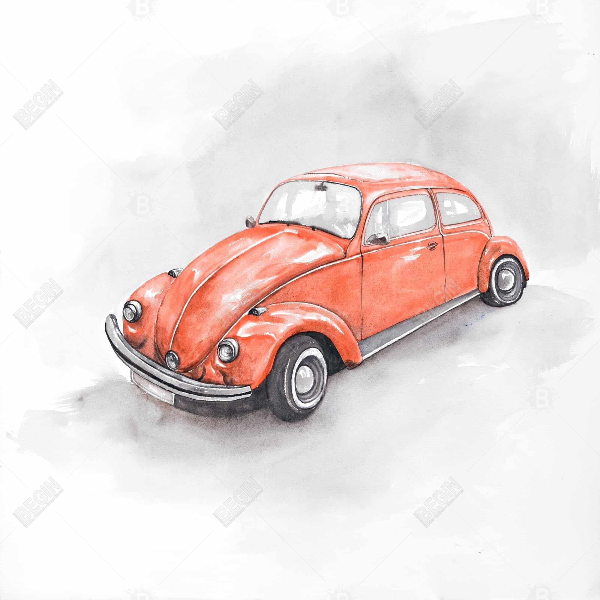 Beetle vintage rouge