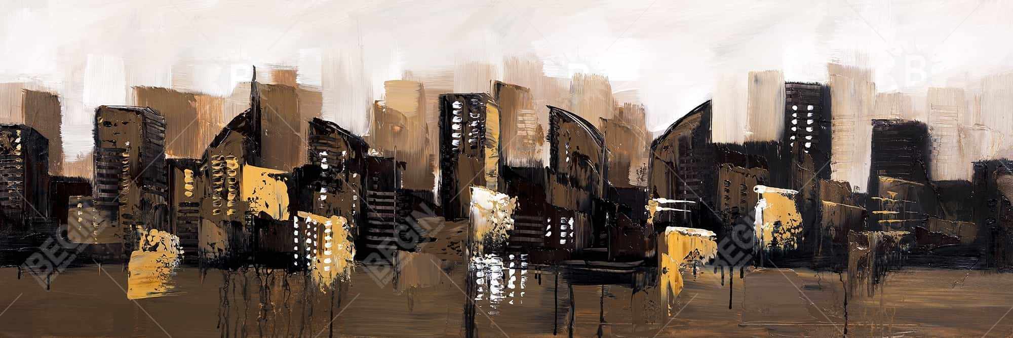 Paysage urbain abstrait et brun