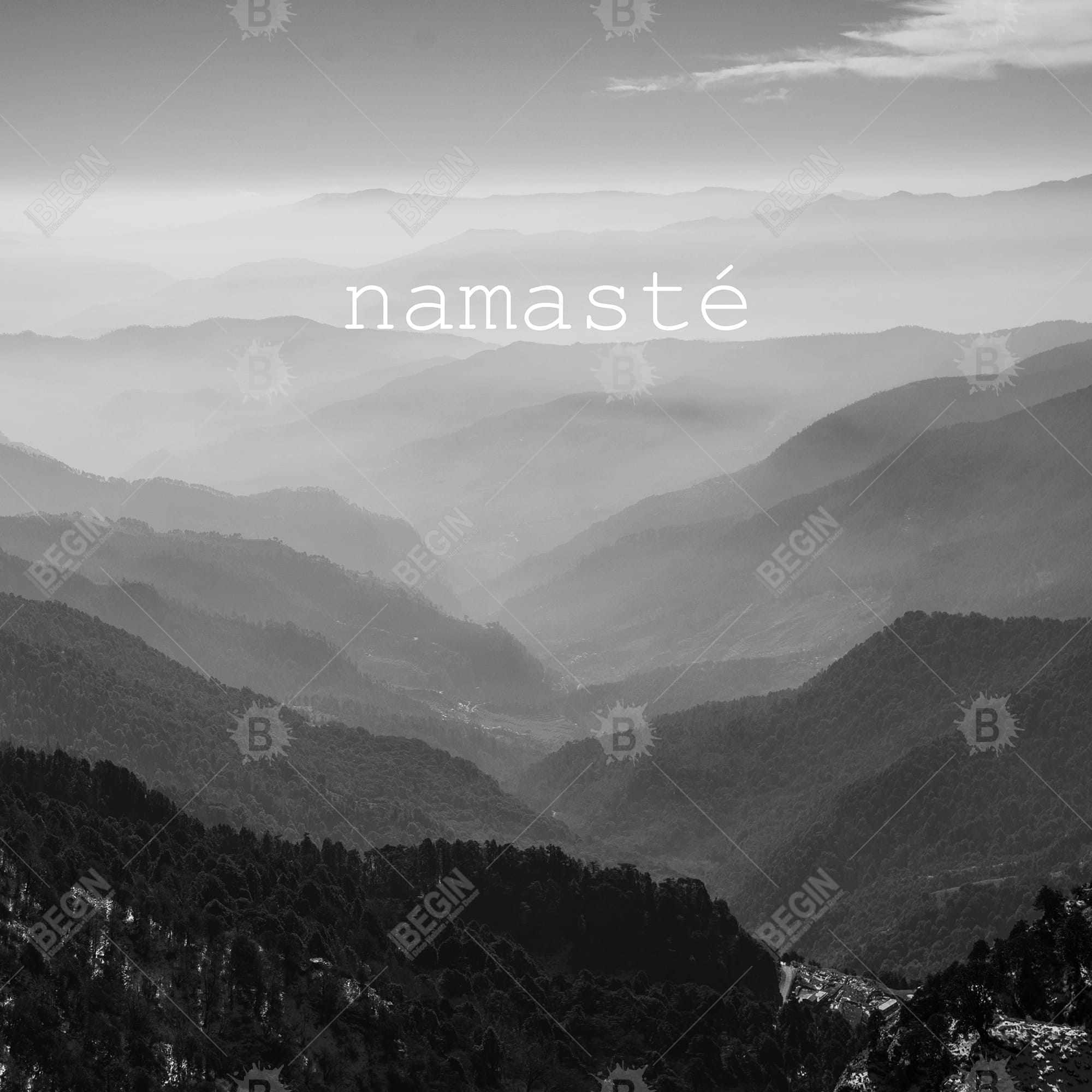 Namaste monochrome