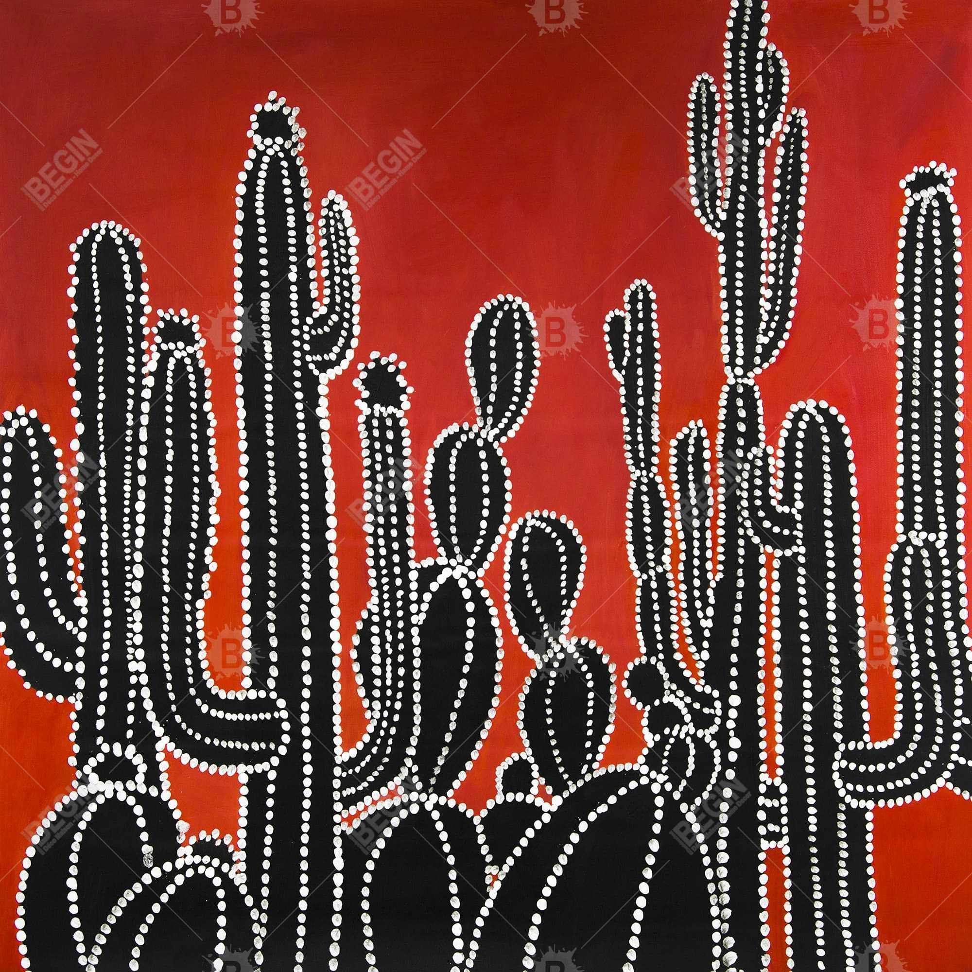 Black tall cactus