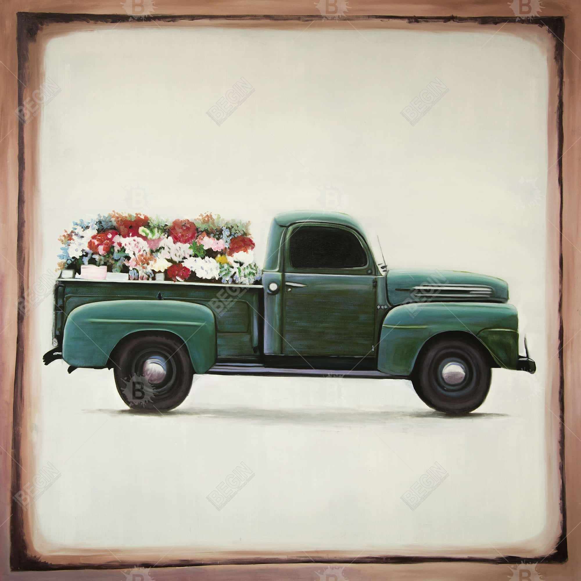 Flowers farm truck