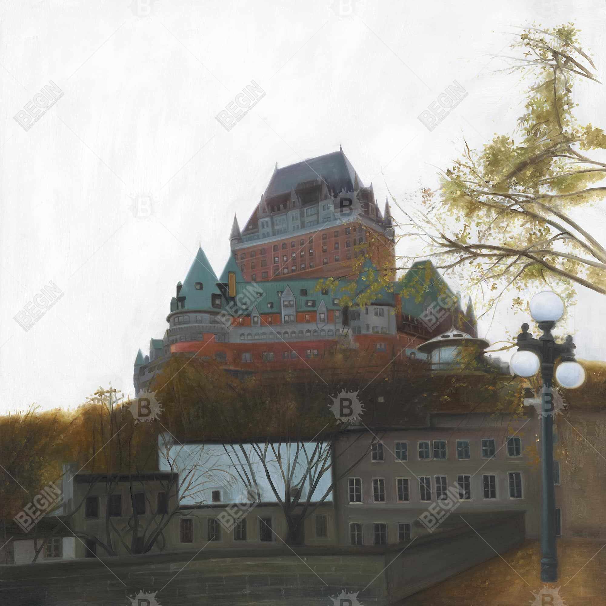 Le château de frontenac in autumn